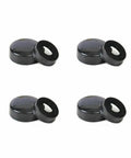 8 Pack Black License Plate Screw Caps For Cars, Trucks, And Vans, Snap On Bolt Covers With Washers, Universal Fit, Easy Install