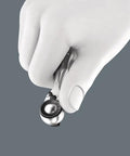 Human hand holding Zyklop Mini 3 Ratchet With One Quarter Inch Drive, 87 mm Length, Compact Pro Grade Hand Tool For Tight Spaces