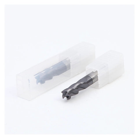 Carbide end mill, 4-flute, stainless steel, D8x60, in clear plastic case