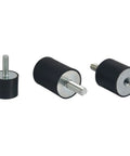 Tough As Nails Rubber Vibration Isolation Mounts Four Pack With M8 Threads To Knock Out Engine Rumble And Absorb Shock For Garages Or Home Gyms Smooth Operator Performance Guaranteed Daily showing different sizes of mounts.