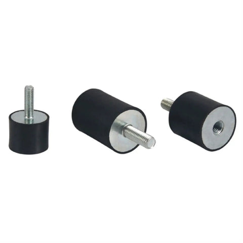 Tough As Nails Rubber Vibration Isolation Mounts Four Pack With M8 Threads To Knock Out Engine Rumble And Absorb Shock For Garages Or Home Gyms Smooth Operator Performance Guaranteed Daily showing different sizes of mounts.