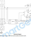 Schematic diagram for Heavy Duty Diesel Engine Water Heater With Stainless Steel Circulating Pump And Digital Thermostat Control.