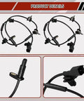Straight Swap Front Left And Right Abs Wheel Speed Sensor Active Two Pin No Drama Direct Fit For OE 1188761-00-A V58-72-0007 0265011597 Built Tough Style wiring harness and connectors displayed.