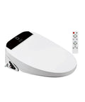 Smooth Operator Smart Toilet Seat Cover Featuring Auto Heated Bidet Function Remote Controlled with sleek design and compact size.