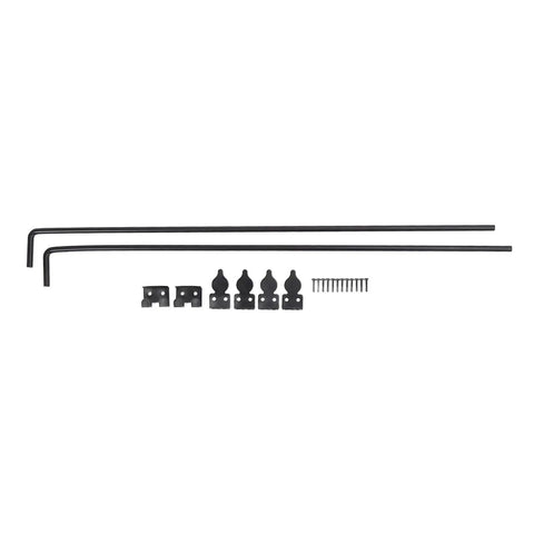Savage Strength 36 Inch Gate Ground Latch System Built With Heavy Gauge Alloy Steel Drop Rod, black hardware for gates.