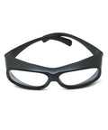 Front view of Rock Solid Co2 Laser Safety Glasses Featuring Clear Glass Optics And OD6 Plus Rating Built For 9000 To 11000Nm Wavelengths.