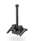 Close-up of hidden deck fasteners 900 count set with one pass clip system for grooved composite PVC and hardwood boards.