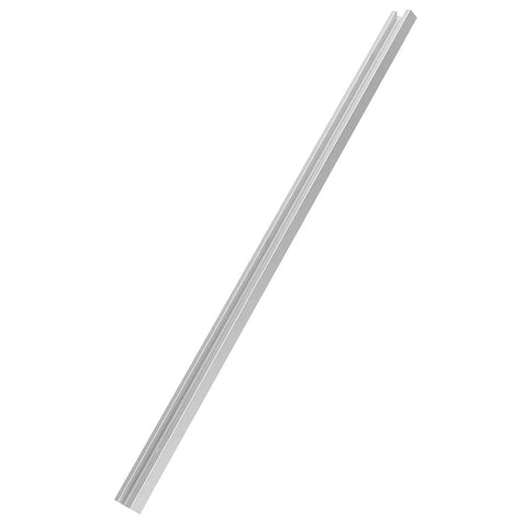 Pro Grade T-Slot Aluminum Alloy Track 11.81 Inch Slide Plate With Predrilled Mounting Holes For Woodworking Non-Porous Fixture Groove Guide Rail Straight Clamping Tool For Routers Band Saws Drill Press, angled view
