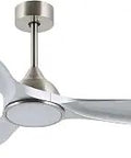 52 Inch Ceiling Fan With Lights Remote Control Indoor 3 Blade Silver Modern Fan For Garage Kitchen Living Dining Room Large Bedroom