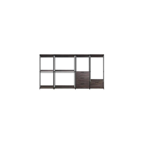 Top Shelf Wood Walk In Closet Organizer System Featuring Straight Up Customizable Shelves Heavy Duty Hanging Rods And Hassle Free Drawers For Bedroom Storage That Honestly Maximizes Space with multiple shelves and drawers.
