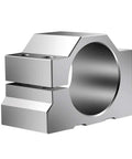 DZ65 CNC Spindle Clamp Aluminum Bracket Fixture With Four Screws for CNC Milling Machines shown at angle, sandblasted finish