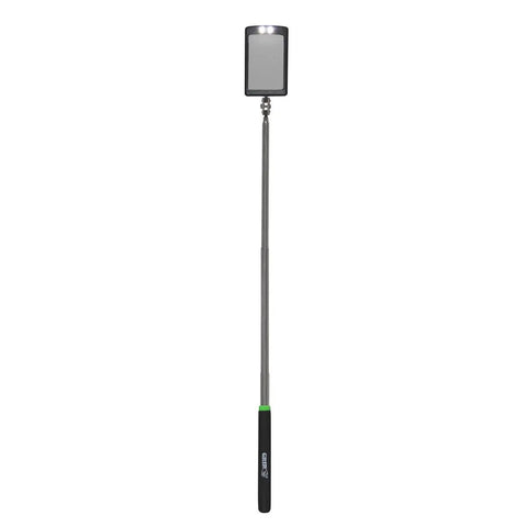 Telescopic LED Inspection Mirror Lets You Reach Tight Spots With Ease Extends 11 To 34 Inches Stainless Steel Shaft Dual Ball Joint Mirror