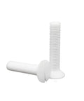 PTFE Coated Phillips Flat Countersunk Machine Screws M3 To M12 High Temp Corrosion Resistant Metric Fasteners on white background.