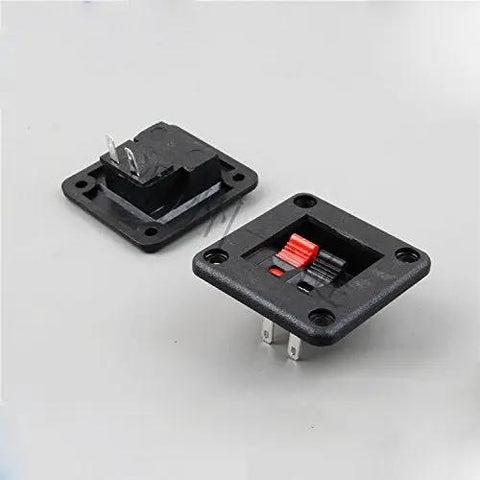 Push Type Speaker Terminal Block With Spring Clip 2 Position 2 Pins For PCB Mount Connector Jointing Clamp Vertical