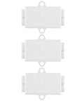 Heavy Duty T Shape Terminal Block Quick Wire Connector 1000V 100A Cable Splitter in white, pack of 3 for easy wiring.