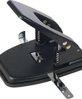 Two Hole Punch For Office Use, Heavy Duty Workhorse Desk Punch, black with rubber base and centering guide