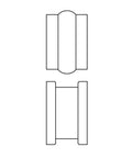 Diagram of 1 Inch Round Bead Roll Die Kit for Sheet Metal, showing top and side view of die components.