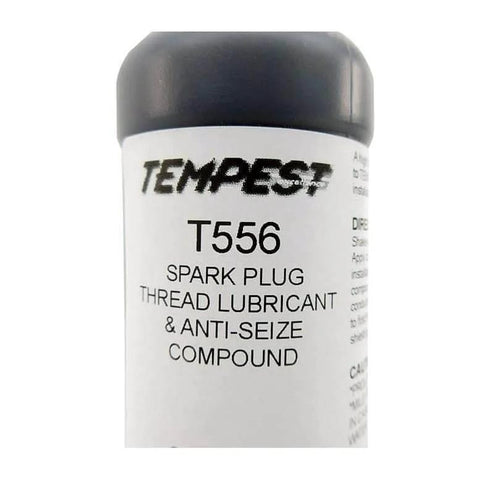 Bottle of Aircraft Spark Plug Anti-Seize Lube And Compound T556, heavy-duty aviation grade copper paste for aluminum threads.