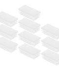 White Plastic Square Table Leg Glide Caps 20 Pack Chair Foot Plugs for Tubing End Inserts Durable Wear Resistant Floor Protectors