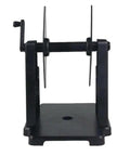 Heavy Duty 2 In 1 External Label Roll Holder Stand For Desktop Thermal Printers, black plastic with two spindles, stable for fanfold and roll paper.