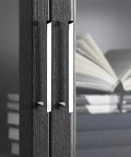 10 Pack Solid Polished Chrome Cabinet Handles 5.4 Inch Overall Length With 5 Inch Hole Center Euro Style Square Bar Pulls on cabinet