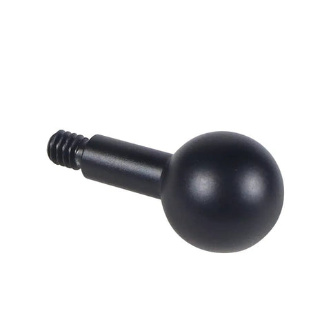 20mm Ball Head to Quarter Inch Screw Adapter Mount for Cameras, black metal piece with 360 swivel capability for multi-angle shots
