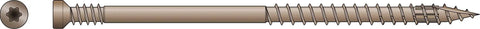 Finish Trim Screws No 7 By 3 In T10 Trim Head With Sawtooth Point And Underhead Threads In Tan Quik Guard Exterior Grade