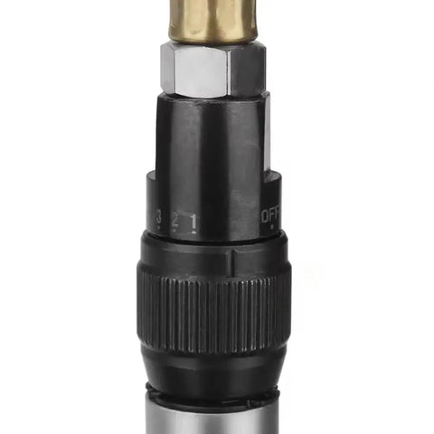 Real Deal Air Scribe Engraving Pen With Pneumatic Pencil Design showing adjustable valve and durable metal construction.