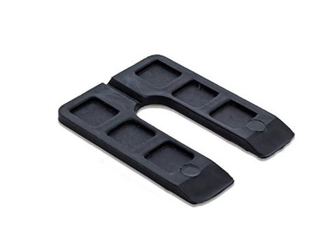 Heavy Duty Plastic U Shape Horseshoe Leveling Shim, 1/4 Inch thick, rugged black plastic for window and door alignment, 90 Piece USA built.