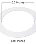 Gloss White Goof Trim Rings For Recessed Lighting Cans Kick Ugly Ceiling Gaps To The Curb While Hiding Torn Drywall With A No Stress Install For Five Or Six Inch Housing, 8.06 inches diameter.