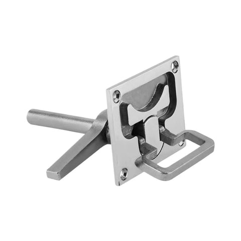 Boat floor hatch latch, stainless steel with lift handle
