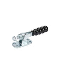 Fast Action Toggle Clamp With One Motion Lock, zinc plated iron tool for woodworking and metalworking, side view on white