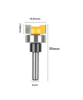 Round Nose Router Bit With 6mm Shank And Carbide Cutter For Bowl Trays Solid Wood Mdf Acrylic Foam, 50mm long.