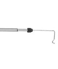 Heavy Duty Rotary Grinder Flex Shaft Hanger With Three Section Adjustable Steel Arm And Full 360 Degree Swivel showing a flexible hanger's tip.