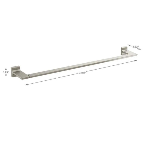 30 Inch Stainless Steel Towel Bar Wall Mounted For Bathroom, Durable Rust Resistant Finish, Modern Accessory, 79930-SS Style