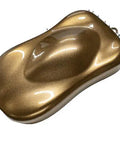 Turnkey Brown Sugar Basecoat Midcoat Gal Ready To Spray Auto Paint Blend With Reducer Mix High Gloss in metallic gold finish.