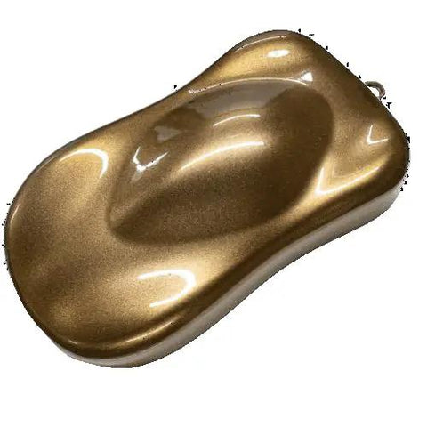 Turnkey Brown Sugar Basecoat Midcoat Gal Ready To Spray Auto Paint Blend With Reducer Mix High Gloss in metallic gold finish.