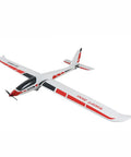 Swift 2100 RC Glider for Beginners Starter Friendly 82.7 Inch Wingspan PNP Kit in red and white design with folding propeller.