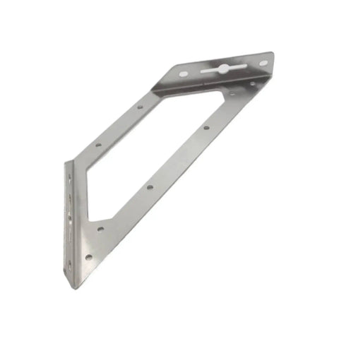 Heavy Duty Knockout Stainless Steel Corner Brackets 90 Degree L Shape wall bracket with multiple holes and a sleek design.