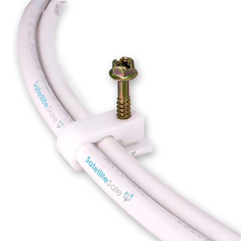 These Bad Boy Dual Screw Cable Clamps In Crisp White Give You The Edge To Tangle Free Setup For Ethernet And Tv Wires Quick Install Super Tough Pe Plastic 100 Pieces In Pack