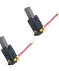 Carbon Brush Holder Assembly For Orbital Sander Replacement Case Easy Install Sander Motor Brush Box For DWE6411 DWE6420 Electric Tool Commutator Box Pro Grade Heavy Duty Durable Black Power Sanding Machine Component, two-pack with red lead wire