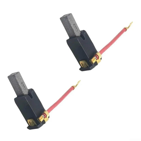 Carbon Brush Holder Assembly For Orbital Sander Replacement Case Easy Install Sander Motor Brush Box For DWE6411 DWE6420 Electric Tool Commutator Box Pro Grade Heavy Duty Durable Black Power Sanding Machine Component, two-pack with red lead wire