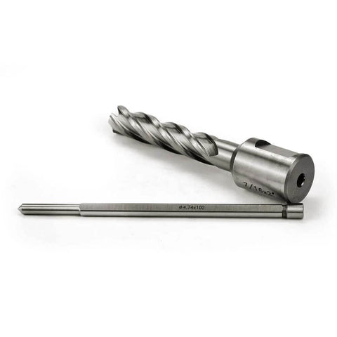 Oscarbide 7/16 in HSS annular cutter and 3/4 in Weldon-shank mag drill bit with pilot pin; 2 pieces