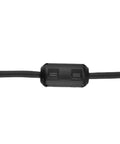 Clip-On Ferrite Ring Core Cable Clip for RFI EMI Noise Suppression fits 5mm cable, black low profile design