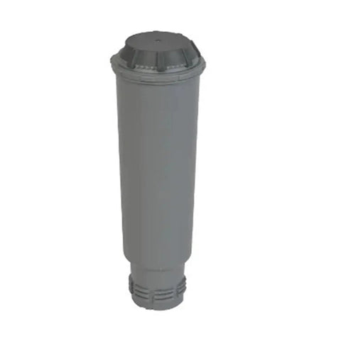 Premium Coffee Machine Water Tank Filter Nixes Hard Water Scale, gray cylindrical filter for drip brewers and espresso makers.