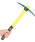 18 Inch Steel Forged Double Headed Pick Axe With Lightweight Plastic Coated Fiberglass Handle For Digging Weeding Gardening And Camping