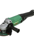 5 Inch Angle Grinder With 11 Amp Dust Resistant Motor, Trigger Lock On, 10,000 RPM, shown with side handle and wheel guard