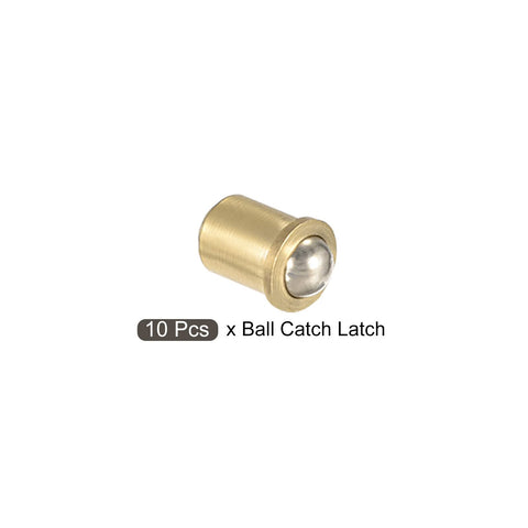 Premium Ball Plunger Catch Latches For Cabinet Doors And Deep Drawers Smooth Quiet Close 10 Pcs solid brass ball catch latch