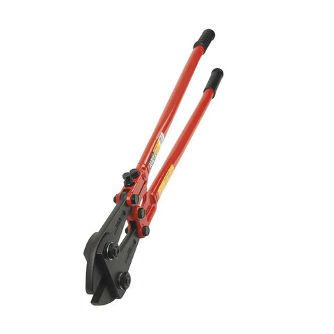 36 Inch Bolt Cutter With Steel Handles, Beefy Vinyl Grips, Flat Grip Ends for 90 Degree Cuts, Center-Cut Jaws for Soft to Hard Metals