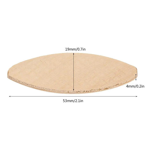Pro Grade Wood Joining Biscuits 10 Pack, Solid Compressed Hardwood For Tight Joints, size 53x19x4mm detailed view